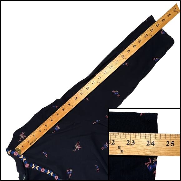 Lucky Brand Floral Sweater Top Size XL Black Algodon Viscose Linen Size XL - Picture 12 of 12